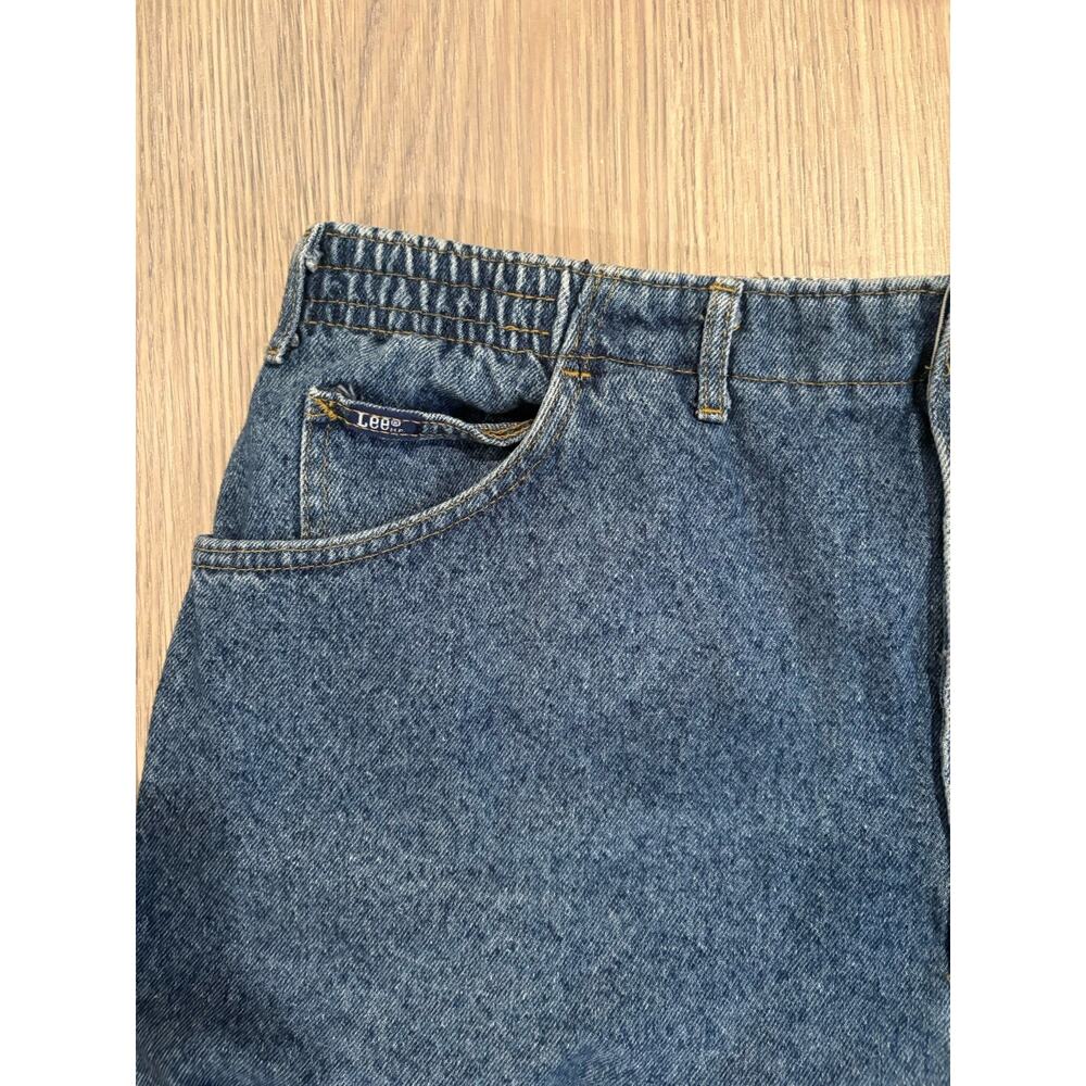 Vintage 90s Lee Women’s High Rise Denim Shorts 20W Made USA Blue Jean - Picture 2 of 10